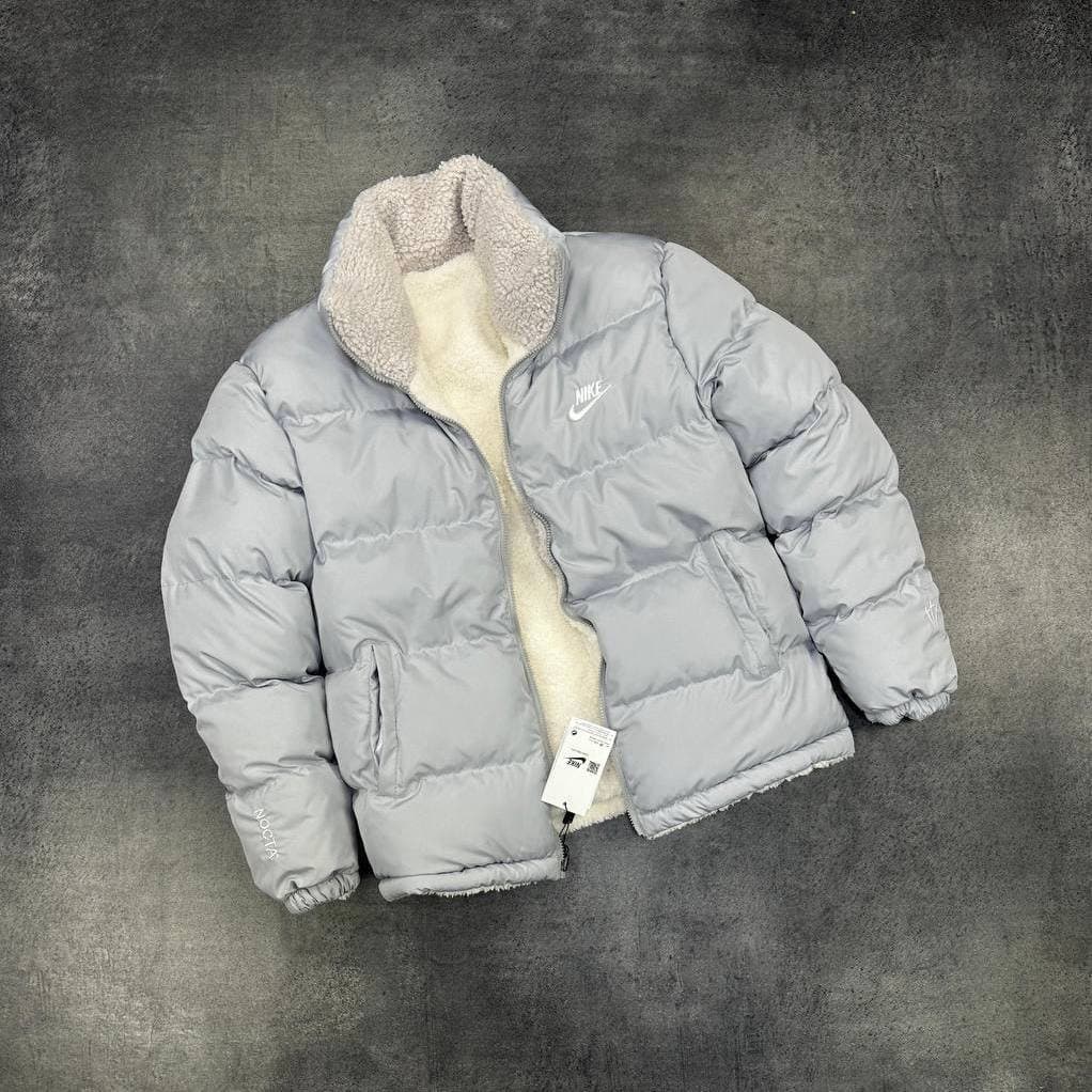 Двосторонній пуховик Nike Blue and White — SEMO